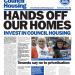 Newspaper for Defend Council Housing campaign